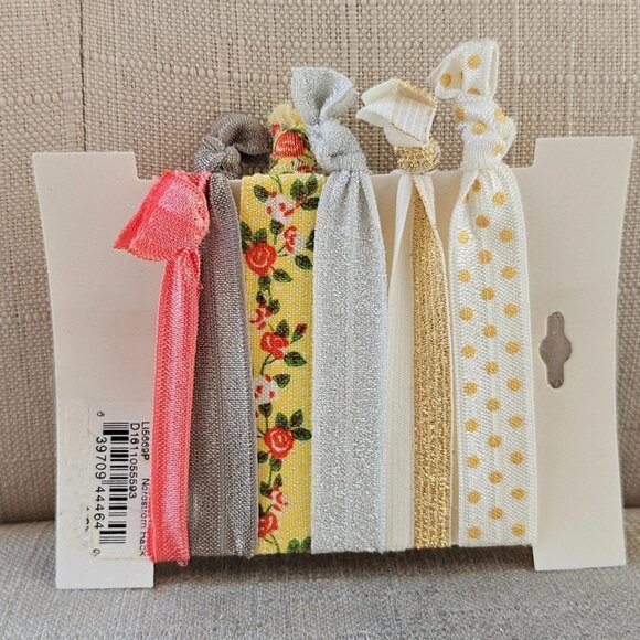 France Luxe Hair Ties Multi Color Set of 6 Hair Bands L. Erickson Pony Tail Tie - Picture 9 of 11